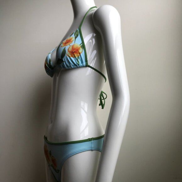 Billabong surf sky & olive floral bikini set - Picture 5 of 8